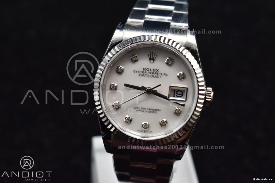 Oyster 316F Jubilee DateJust Diamond Dial A 580 HighQuality Steel 1:1 36 BPF Bracelet On Best Edition SS 0209